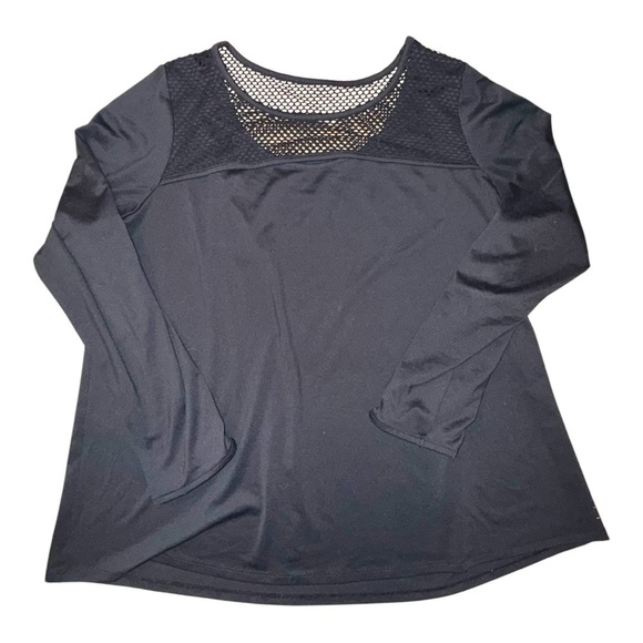 LANE BRYANT LIVI ACTIVE Long Sleeve Wicking Mesh Overlay Workout Top - 18/20 - Picture 7 of 12